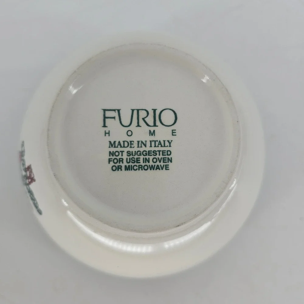 Vintage Furio Home Italy Christmas Tree Stoneware Serving Set 4 Piece